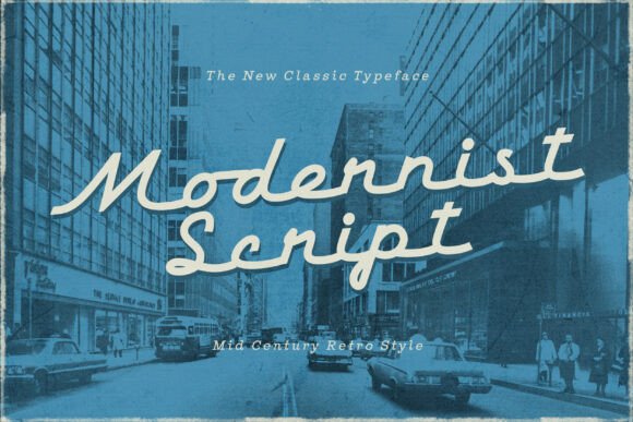 A Modernist Script Font for Clean Digital Design