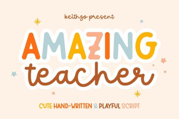 Amazing Teacher Font: The Heart of Your Handmade Brand