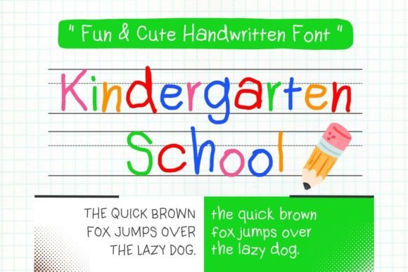 Kindergarten School: The Friendly Font for Editorial Projects