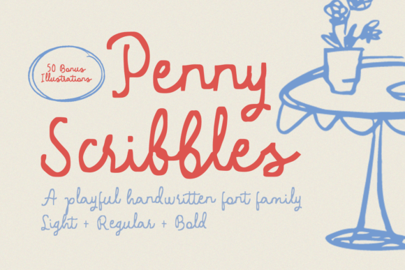 Penny Scribbles: A Playful Handwritten Font for Digital Design