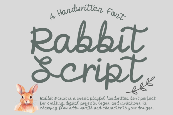 Rabbit Script Font: A Handwritten Typeface for Visual Engagement