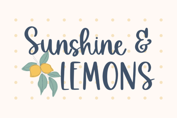 Sunshine Lemons: A Handwritten Font for Editorial Charm